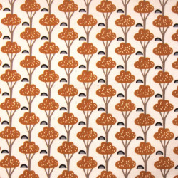 Printed Cotton NINOS White / Hazelnut